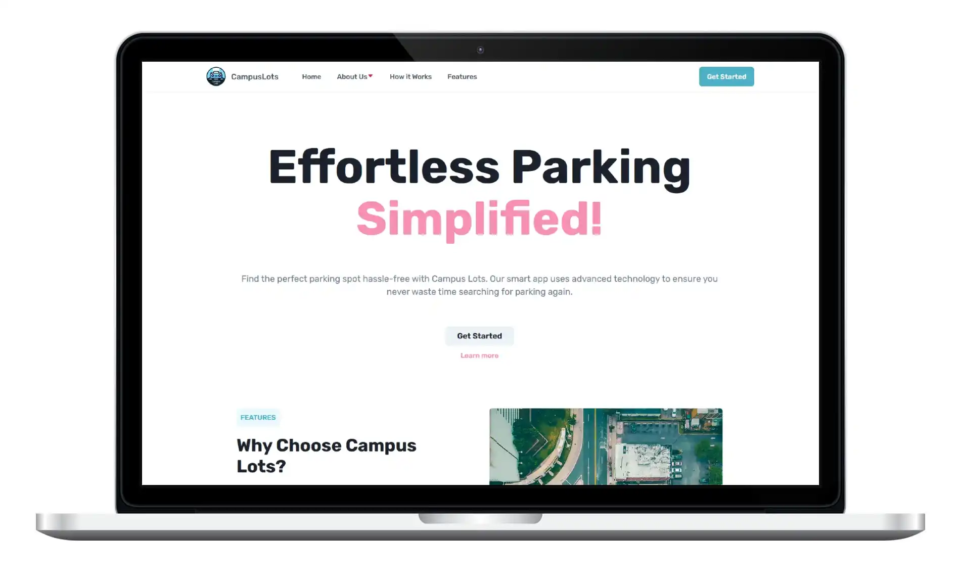 CampusLots landing page