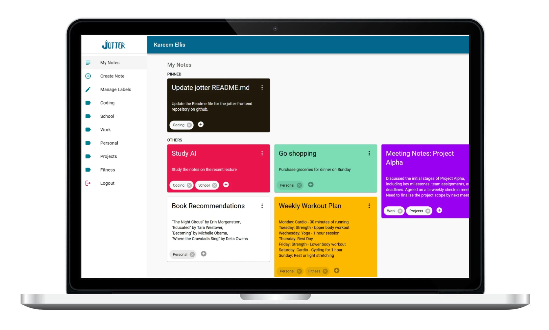 Jotter Dashboard